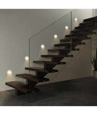 kelvo® STEPART KLV-101-0076 Χωνευτό Φωτιστικό Σκαλοπατιού - Διαδρόμου LED 3W 375lm 45° AC 220-240V Αδιάβροχο IP65 Θερμό Λευκό 2700K - Lumileds SMD Chip & TÜV SÜD Driver - Λευκό Ματ - Μ8.3 x Π4.5 x Υ8.3cm - Q6.55 x 6.55cm - 5 Χρόνια Εγγύηση